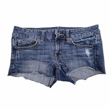 American Eagle Girls Shorts Size 6 Blue Denim Jean Dark Wash Stretch - £7.81 GBP
