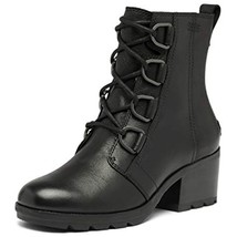 Sorel Women&#39;s Cate Lace up Waterproof Bootie Black Leather  Size 7M - £126.30 GBP