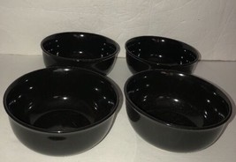 ROYAL NORFOLK-BLACK CEREAL/SERVING BOWL SET Of 4-Micro/Dish Safe- SHIPS ... - £26.68 GBP