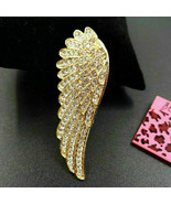 2 Ct Round Cut Simulated Diamond Feather Men&#39;s Brooch Pin 925 Silver Gol... - $202.18 CAD