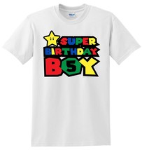 Super Birthday Boy Birthday Shirt, Super Mario Birthday Shirt, Super Boy... - £13.50 GBP