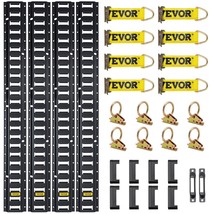 VEVOR E Track Tie-Down Rail Kit, 30PCS 5FT E-Tracks Set Includes 4 Steel Rails - £101.54 GBP