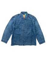 GAP Mens Blue Medium Wash Relaxed Fit Denim Chore Jacket - $57.00