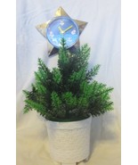Vintage Star Time Lighted Dancing Christmas Tree With Star Clock - £26.47 GBP