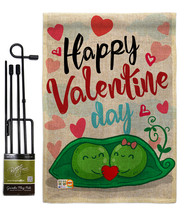 My Sweet Peas Valentine Burlap - Impressions Decorative Metal Garden Pole Flag S - £27.05 GBP