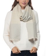 allbrand365 designer Womens Plaid Colorblocked Scarf,Grey,One Size - £12.53 GBP