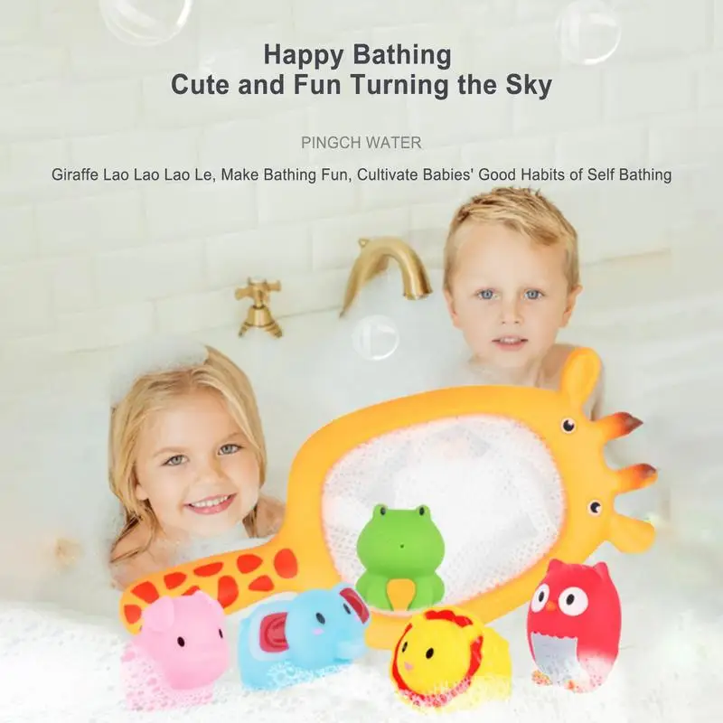 Kids Bath Toys Fishing Games With Shark Giraffe Shape Grabber Parent-child - £9.03 GBP+