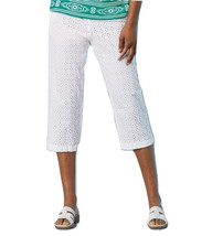 Boca Bay Ladies Capris Pants Eyelet Overlay White Size 18 - £21.52 GBP