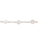 14k White Gold Art Deco Genuine Natural Rock Crystal Bead Bracelet (#J7032) - €292,39 EUR
