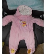 Disney Winnie The Pooh Cute and Sweet Pink Snowsuit Size 0-3 Months NWOT - £25.84 GBP