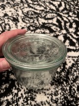 Weck Rundrand Glas 100 (Germany) Clear Glass Jam Canning Jar Plus Lid EUC - $24.26