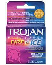 Trojan Fire &amp; Ice Condoms - Box Of 3 - $12.53