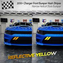 BLUE REFLECTIVE Dodge Charger Front Bumper Hash Mark Decal Stripes - $9.00