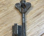 Vintage 1908 Skeleton Key Pendant Charm Silver Tone KG JD - $19.79
