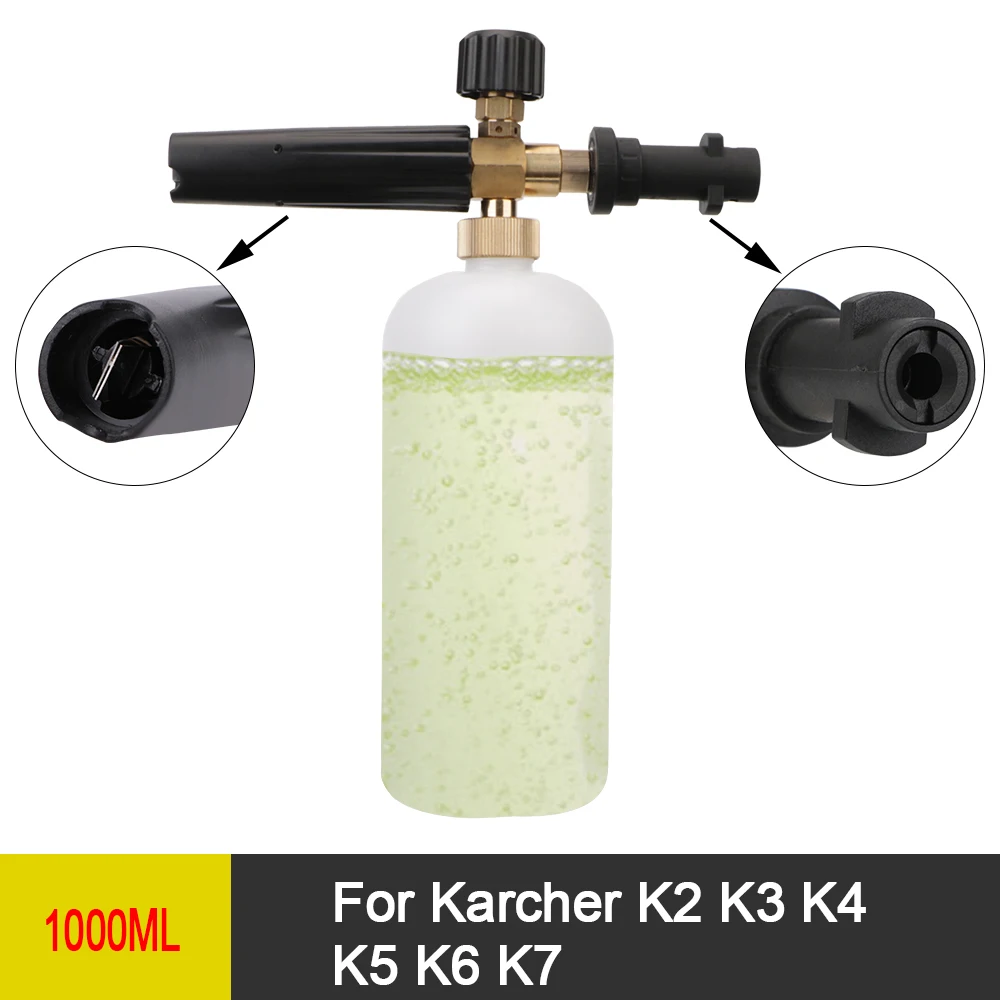 1L High Pressure Washer Adjustable Sprayer Nozzle Snow foam lance Car Soap Foam - £24.62 GBP