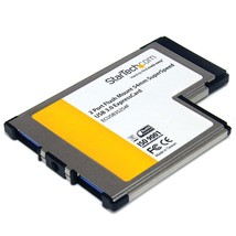 StarTech.com 2 Port Flush Mount ExpressCard 54mm SuperSpeed USB 3.0 Card... - £51.12 GBP