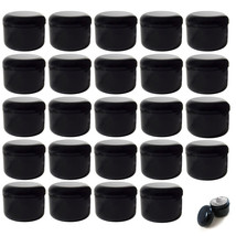 24 PC Round Plastic Storage Containers Screw-On Lid Empty Cosmetic Jar 1.7oz - £34.60 GBP