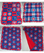 Chicago Cubs Blanket Baseball Hand Tied Fleece Baby Pet Lap Dog MLB Red ... - £33.79 GBP