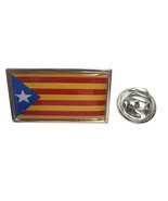 Kiola Designs La Senyera Estelada Catalonia Flag Lapel Pin - £16.02 GBP