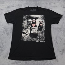 Riot Society Shirt Mens M Black Short Sleeve Graphic Print Crew Neck Casual Tee - £20.14 GBP