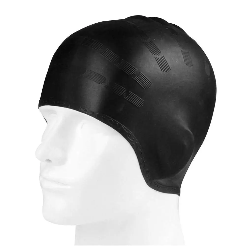 Astic swimming caps men women waterproof swimming pool cap protect ears long hair large thumb200