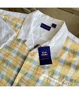 NWT Size 3XL Mens Shirt Short Sleeve Yellow Plaid Button XXXL NEW Tony B... - €8,57 EUR