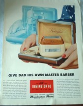 Remington 60 Electric Razor Fathers Day Advertising Print Ad Art 1952 - £6.24 GBP