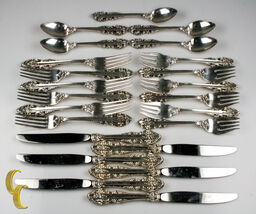 Reed &amp; Barton El Greco Sterling Silver Flatware Set 23 Pieces Nice Condi... - $3,534.86