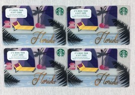 Starbucks Florida Pool Resort Lounge Chair 2016 Gift Card Lot of 4 NO VALUE - £7.79 GBP