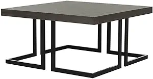 Safavieh Home Collection Amalya Modern Dark Grey Square Coffee Table - $425.99