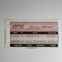 French Kiss 1995 Ticket Stub Vintage 90s Retro Movie AMC Theater Comedy Meg Ryan - £15.42 GBP