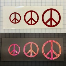 Reflective Peace Sign Decal Car Sticker Helmet Truck Oralite V98 Tape US... - $7.60
