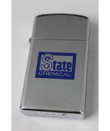 RARE Zippo Lighter 1973 slim vintage &quot;State Chemical&quot; advertising 1970&#39;s - €52,04 EUR