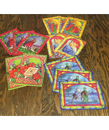 Vintage stained glass look religious Christmas cards mixed card lot - $27.08 CAD