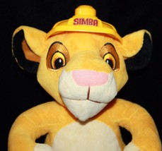 Disney Lion King Simba 10&quot; Mega Bloks Plush Blocks Hard Hat Stuffed Animal Toy - £10.89 GBP