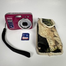 Sanyo VPC-S1414 14.0MP Digital Camera 4x Zoom Pink Tested Works W/8G Car... - €42,37 EUR