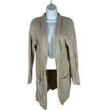 Ana Women&#39;s Petite Acrylic Knit Open Cardigan Sweater With Pockets Size PM - $14.90