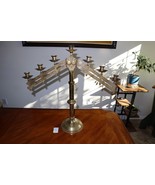 Vintage Benziger Bros New York Adjustable Brass Church Altar Candelabra ... - $4,419.72 MXN
