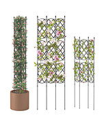3-Pack Outdoor Plant Support Frame for Raised Garden Bed - Color: Black - $126.16 CAD