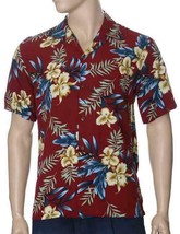 Two Palms Mens Hawaiian Shirt Red Multicolor Floral Aloha Okalani Big &amp; ... - £45.55 GBP+