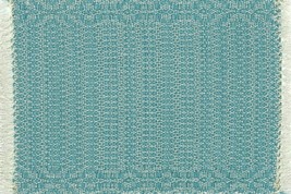 Artisan Handwoven Dollhouse Rug 5&quot;x7&quot; Wedgewood Blue #29, Wool on Cotton - £34.21 GBP