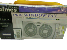 Holmes 2001 HAWF2021 Dual Blade Twin Window Fan Reversible Air 2 Speed Setting - £56.26 GBP