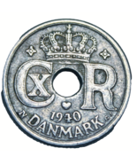 Denmark 10 Ore, 1940~Free Shipping #A111 - £3.13 GBP