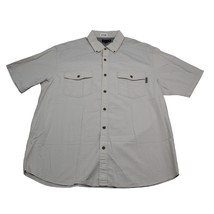 Wolverine Shirt Mens XL Tan Workwear Outdoors Short Sleeve Button Up - £14.70 GBP