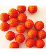 Lot Of 17 Mini Rubber Foam Orange Golf Balls For Games Crafts 1 Inch Siz... - $27.10 CAD