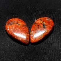 Natural Rhodonite Matched Pair Gemstone | Mix Cabochon Rhodonite Gemston... - $562.41 MXN