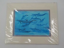 Stephen B Strickland Fine Art Print Dolphin Pod 8X10 Matted 8X5.5 Oc EAN Picture - £20.77 GBP