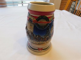 2001 Holiday at the Capitol Budweiser Christmas Beer Stein Clydesdale CS455 - £16.25 GBP