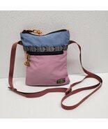 L.L. Bean Mountain Classic Crossbody Bag Purse Nylon Lightweight Pink Blue - $323.42 MXN