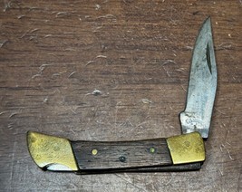 Vintage single blade Pocket Knife Pakistan wood handle - £6.61 GBP
